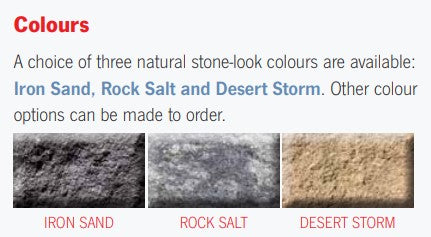 Bowers Ministone Retaining Block Rock Salt 182/132 x 125 x 182mm