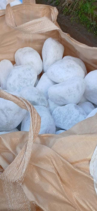 Alpstone White Moon Rock 20kg Bag - 100-200mm Large White Stones